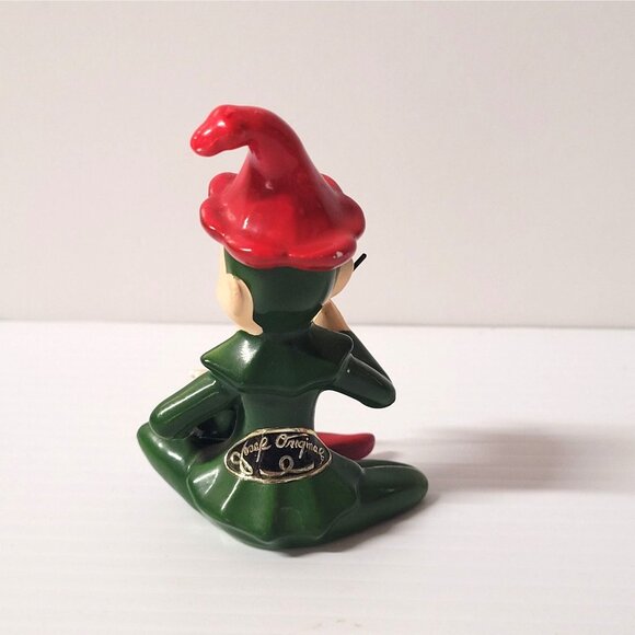 Vintage Josef Original Pixie Elf Ceramic Figurine 1950s Porcelain Japan Repair - Picture 4 of 7
